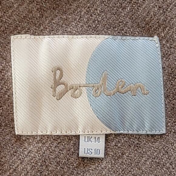 Boden Anthropologie Wool Hooded Pea Coat Women's Size 10 - Picture 2 of 13